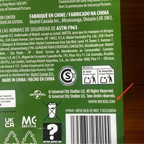 COLLECTIBLE Mattel WICKED Doll Glinda - Picture 5 of 7